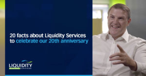 Liquidity Services celebrates 20 years of service in November 2019