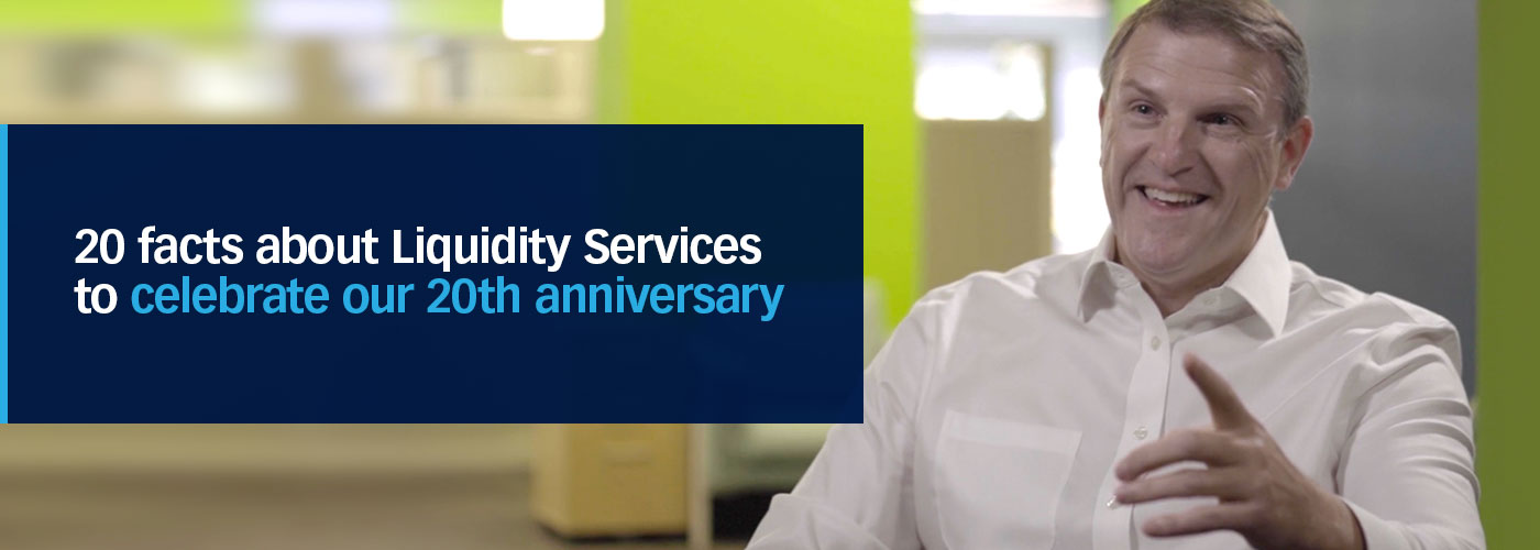 Liquidity Services celebrates 20 years of service in November 2019