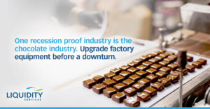 A recession proof industry is the chocolate industry. Upgrade factory equipment before a downturn.
